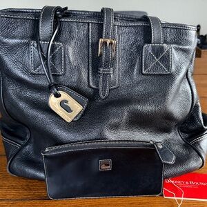 Dooney & Bourke Black Leather Bag Set